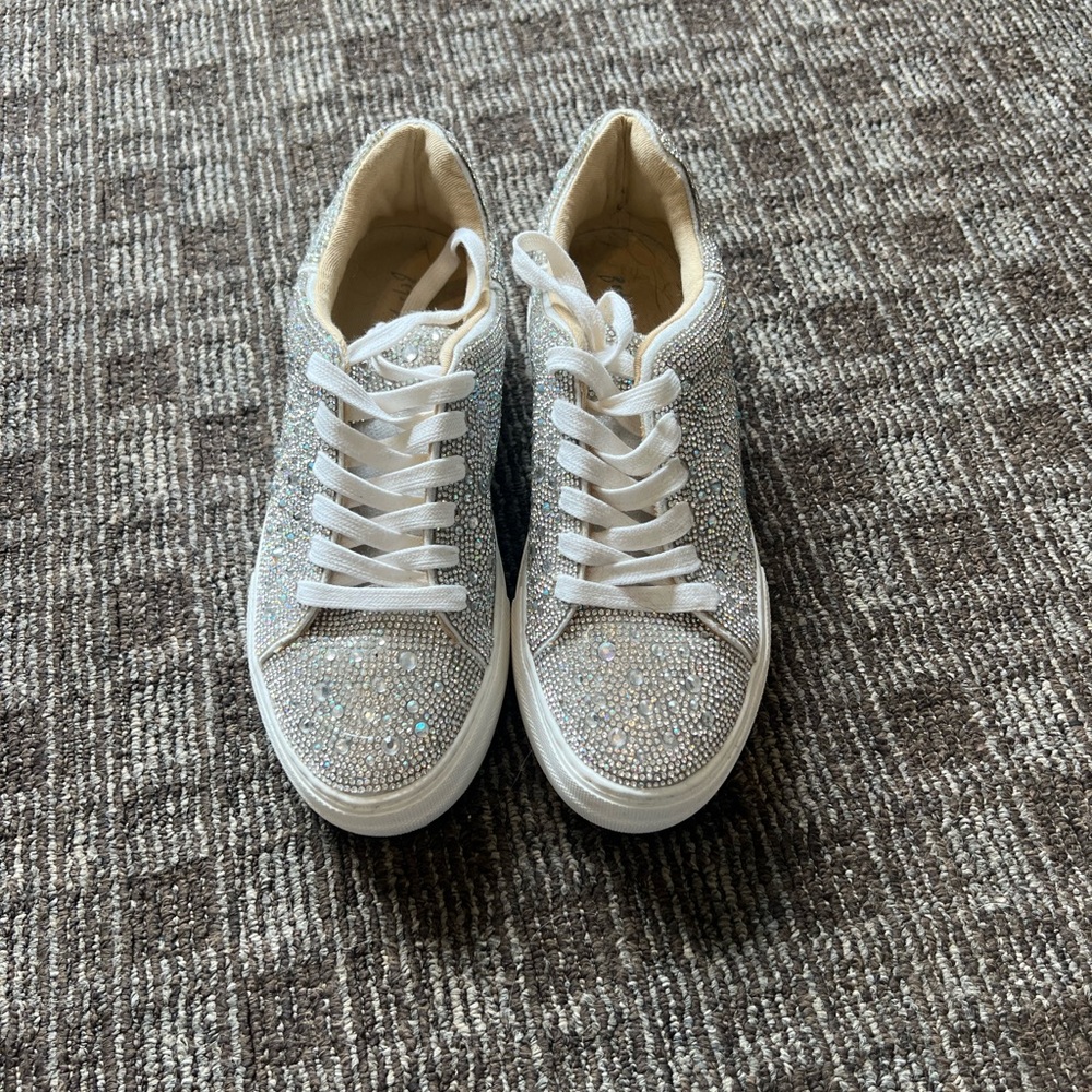 Sparkling Silver Sneakers